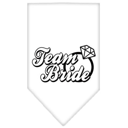 Bandana para mascotas y perros serigrafiada con la frase "Team Bride"