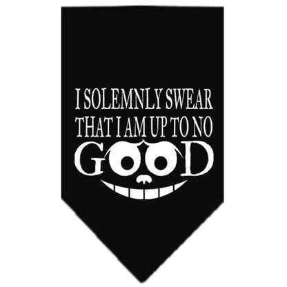 Pet and Dog Bandana Screen Printed, "I Solemnly Swear That I Am Up To No Good"