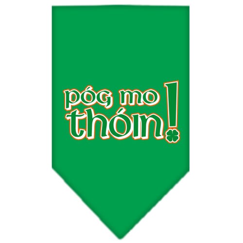 Bandana para mascotas y perros serigrafiada con la frase "Pog Mo Thoin"