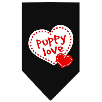 Pet and Dog Bandana Screen Printed, "Puppy Love"