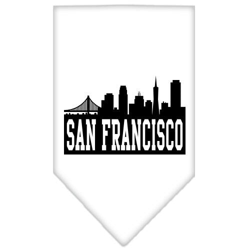 Bandana para mascotas y perros serigrafiada con el "horizonte de San Francisco"