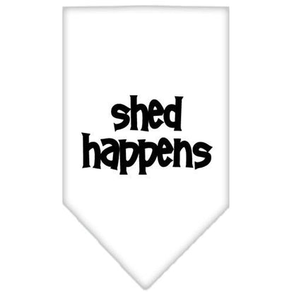 Bandana para mascotas y perros serigrafiada con la frase "Shed Happens"