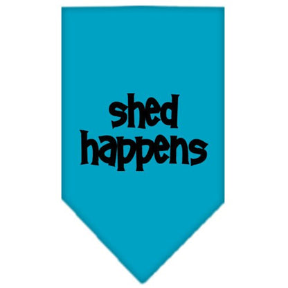 Bandana para mascotas y perros serigrafiada con la frase "Shed Happens"