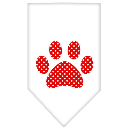 Bandana para mascotas y perros serigrafiada con el logo "Red Swiss Dot Paw"