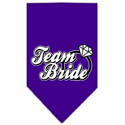 Bandana para mascotas y perros serigrafiada con la frase "Team Bride"