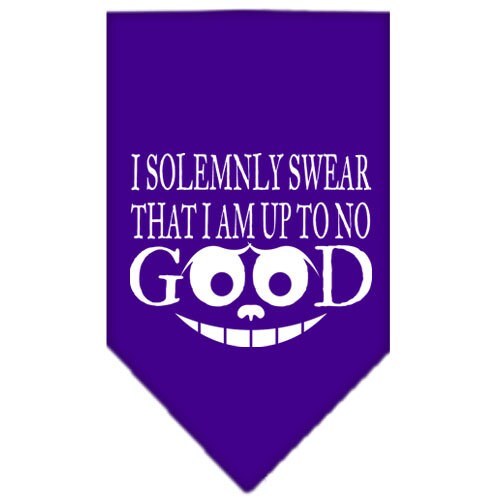 Pet and Dog Bandana Screen Printed, "I Solemnly Swear That I Am Up To No Good"