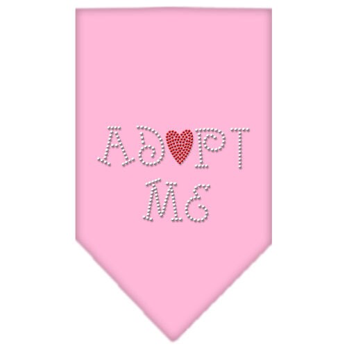 Bandana para mascotas y perros con diamantes de imitación, "Adopt Me"