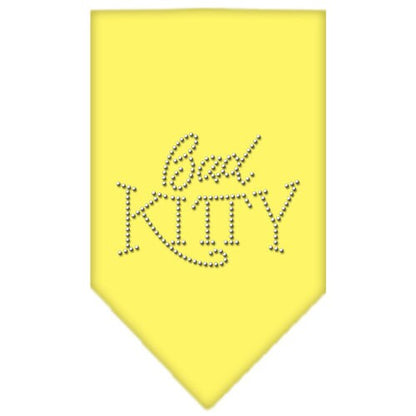 Bandana para mascotas y perros con diamantes de imitación, "Bad Kitty"