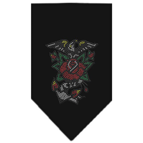 Bandana para mascotas y perros con diamantes de imitación, "Eagle Rose"