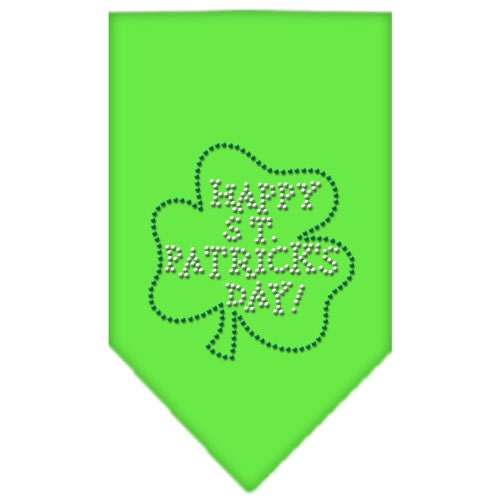 Pet and Dog Bandana Rhinestone, "Happy St. Patrick's Day"