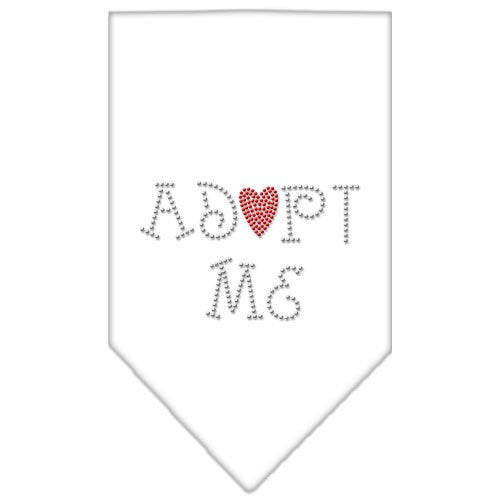 Bandana para mascotas y perros con diamantes de imitación, "Adopt Me"