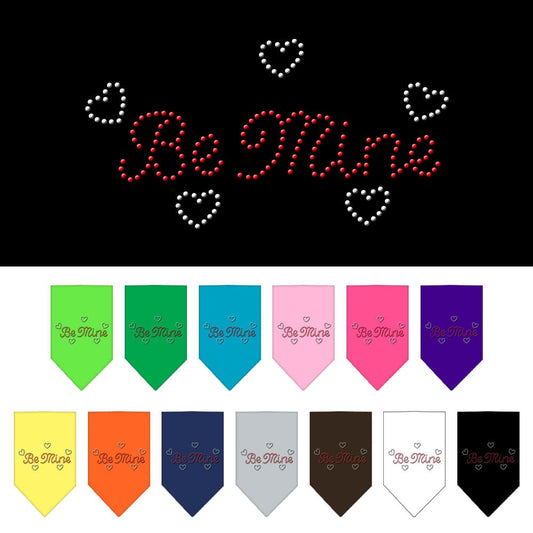 Pet and Dog Bandana Rhinestone, "Be Mine"