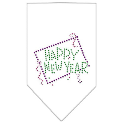 Pet and Dog Bandana Rhinestone, "Happy New Year"