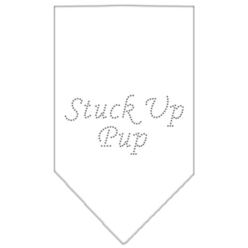 Bandana para mascotas y perros con diamantes de imitación, "Stuck Up Pup"