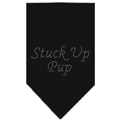 Bandana para mascotas y perros con diamantes de imitación, "Stuck Up Pup"