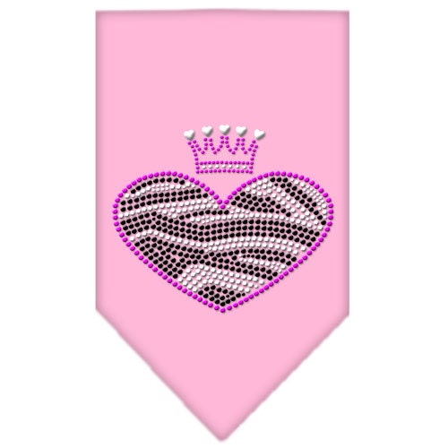 Pet and Dog Bandana Rhinestone, "Zebra Heart"