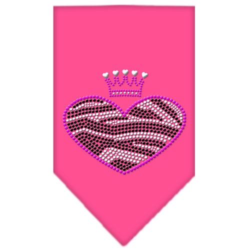 Bandana para mascotas y perros con diamantes de imitación, "Corazón de cebra"