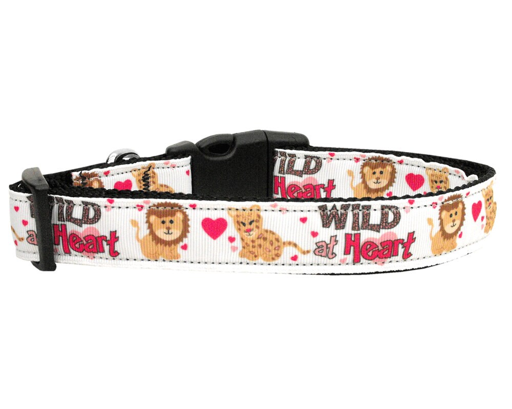 Collar o correa de nailon para perros y gatos, "Wild At Heart"