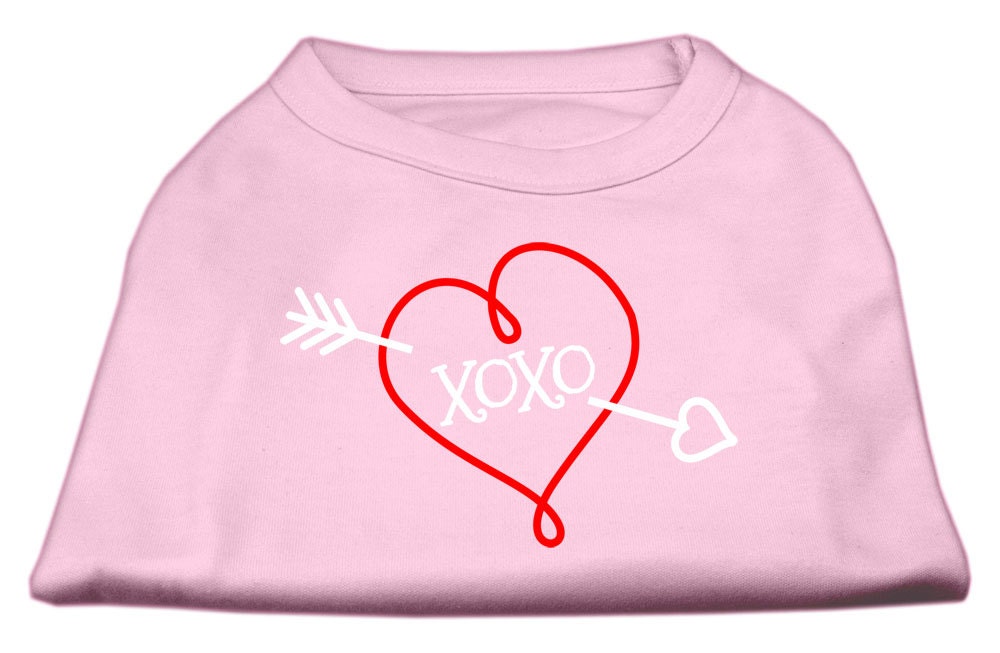 Camiseta para perros y gatos con serigrafía "XOXO"