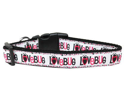 Collar o correa de nailon para perros y gatos, "Love Bug"