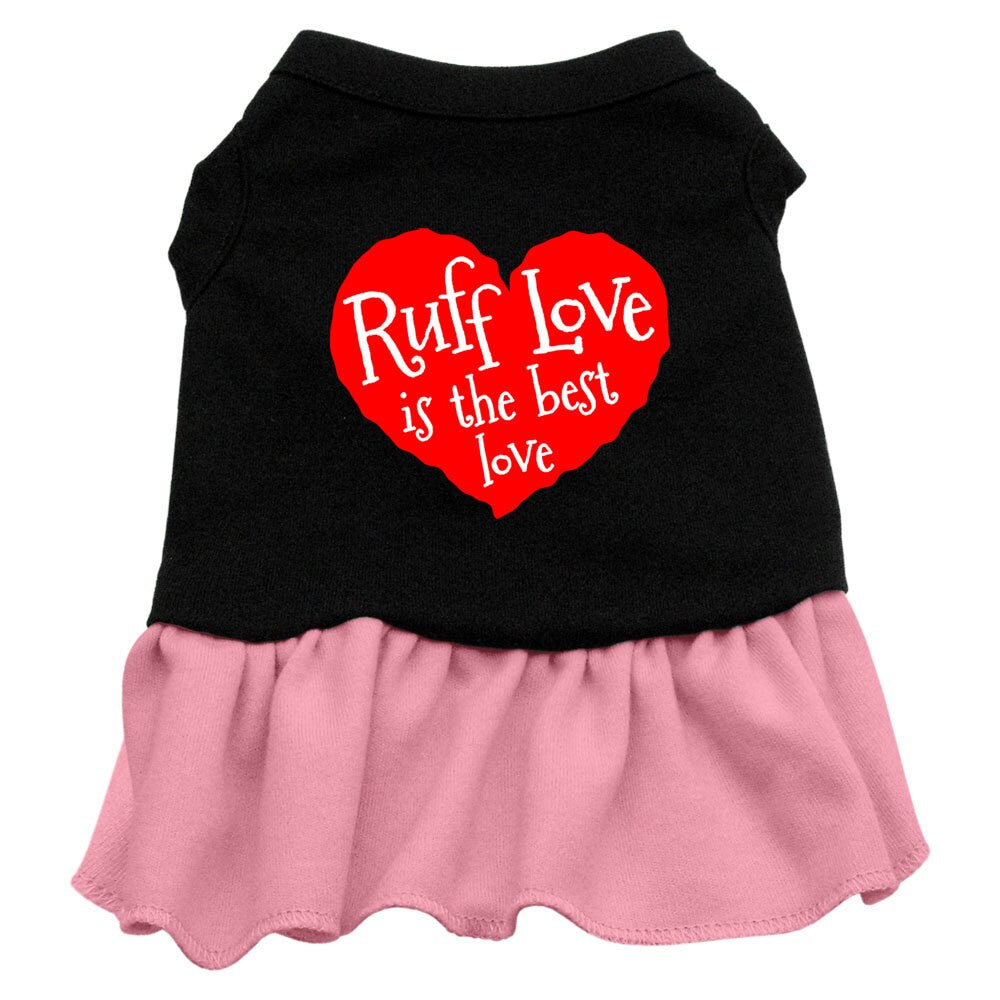 Vestido para perros y gatos con estampado serigrafiado "Ruff Love"