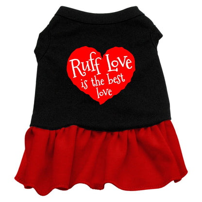 Vestido para perros y gatos con estampado serigrafiado "Ruff Love"