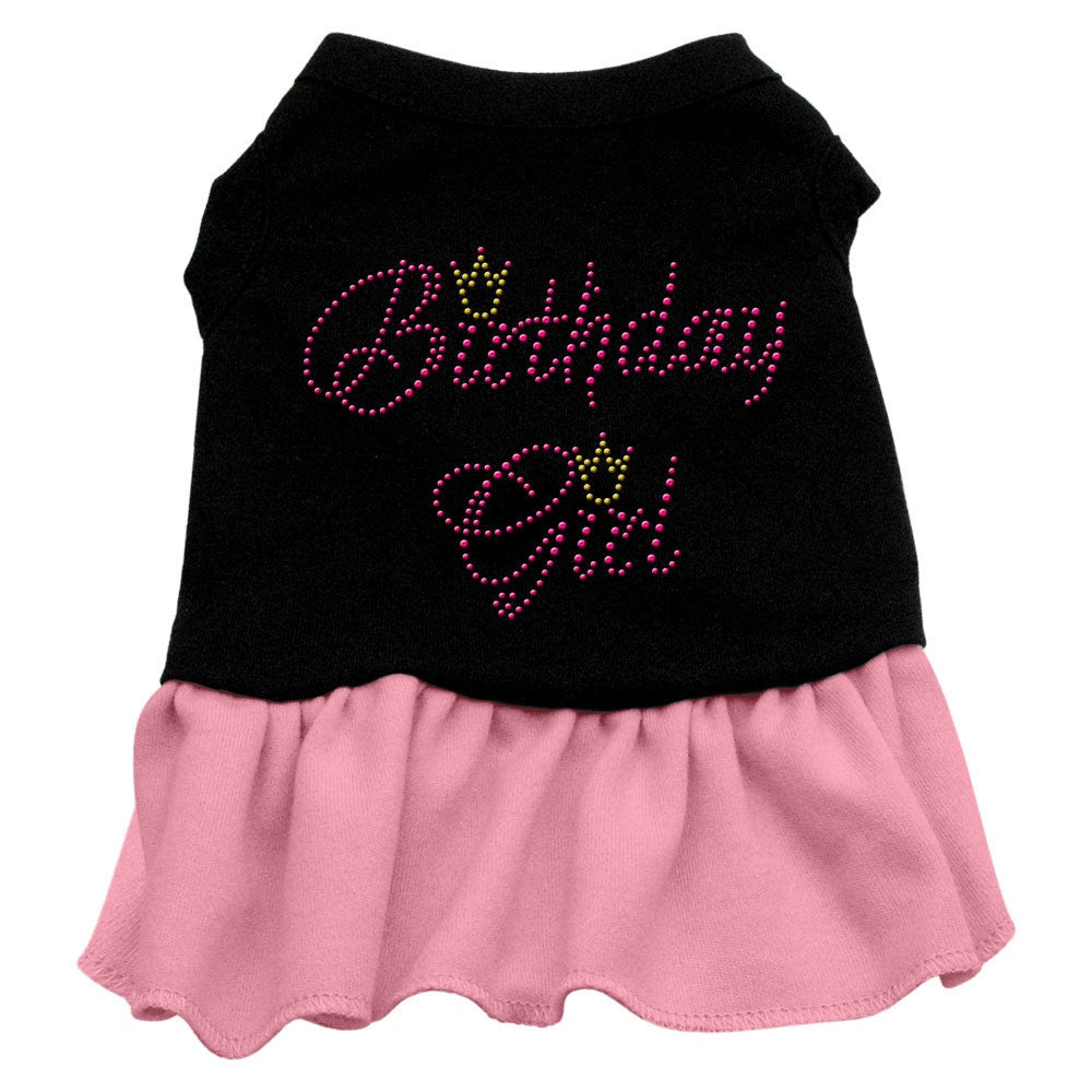 Pet Dog & Cat Dress Rhinestone, "Birthday Girl"