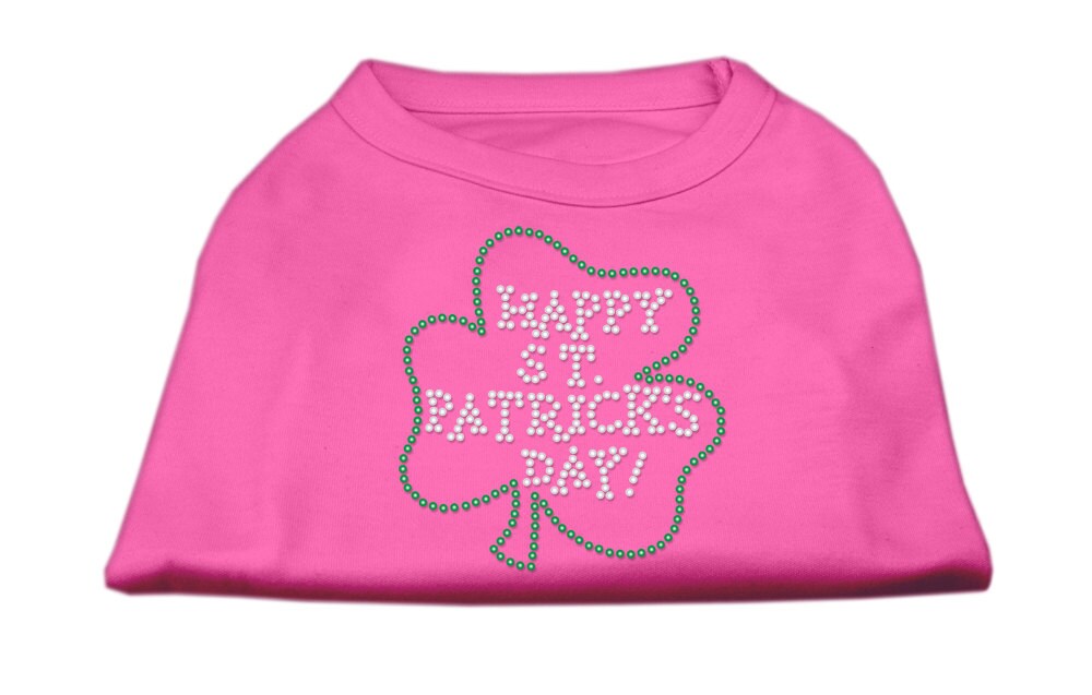 Pet Dog & Cat Shirt Rhinestone, "Happy St. Patrick's Day"