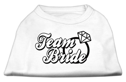 Camiseta para perros y gatos con serigrafía "Team Bride"