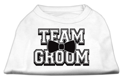 Camiseta para perros y gatos con serigrafía "Team Groom"