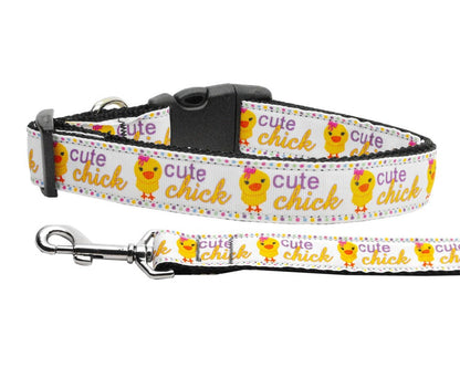 Collar o correa de nailon para perros y gatos, "Cute Chick"