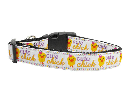 Collar o correa de nailon para perros y gatos, "Cute Chick"