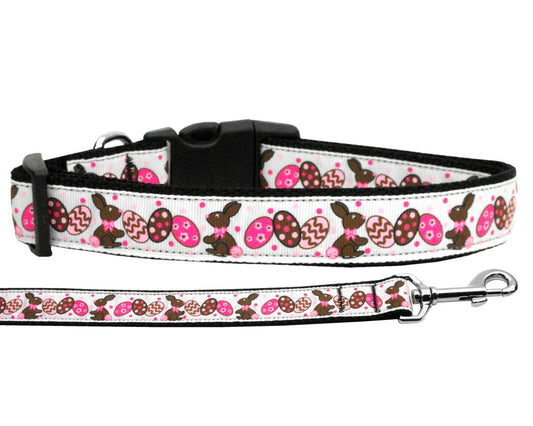 Pet Dog & Cat Nylon Collar or Leash, "Chocolate Bunnies"