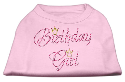 Camiseta para perro y gato con diamantes de imitación, "Niña del cumpleaños"