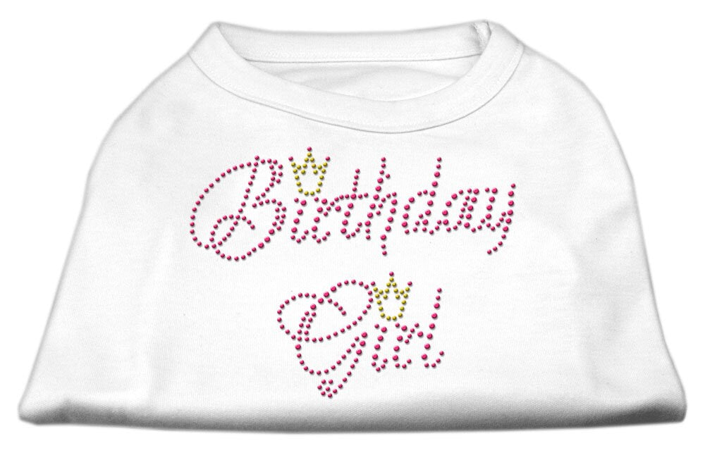 Camiseta para perro y gato con diamantes de imitación, "Niña del cumpleaños"