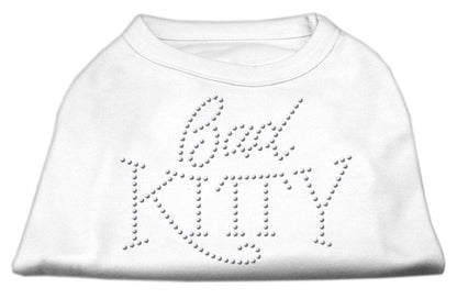 Camiseta para perros y gatos con diamantes de imitación, "Bad Kitty"