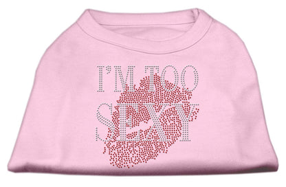 Pet Dog & Cat Shirt Rhinestone, "I'm Too Sexy"