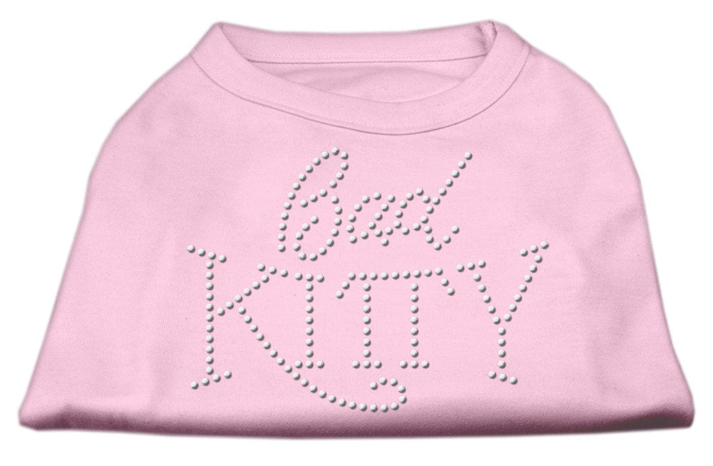 Camiseta para perros y gatos con diamantes de imitación, "Bad Kitty"