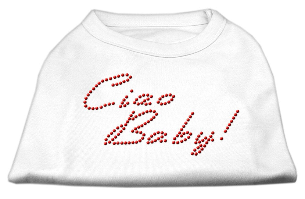 Camiseta para perros y gatos con diamantes de imitación, "Ciao Baby"