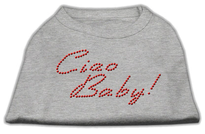 Camiseta para perros y gatos con diamantes de imitación, "Ciao Baby"