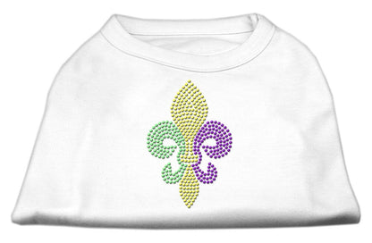 Pet Dog & Cat Shirt Rhinestone, "Mardi Gras Fleur De Lis"