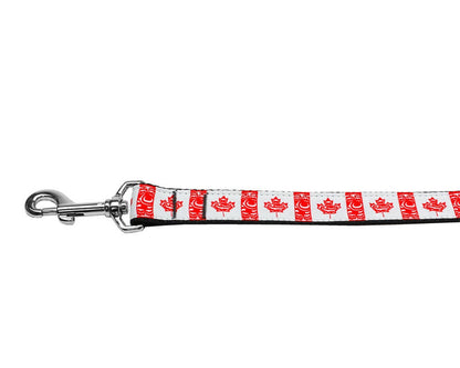 Collar o correa de nailon para perros y gatos, "Bandera canadiense en espiral"