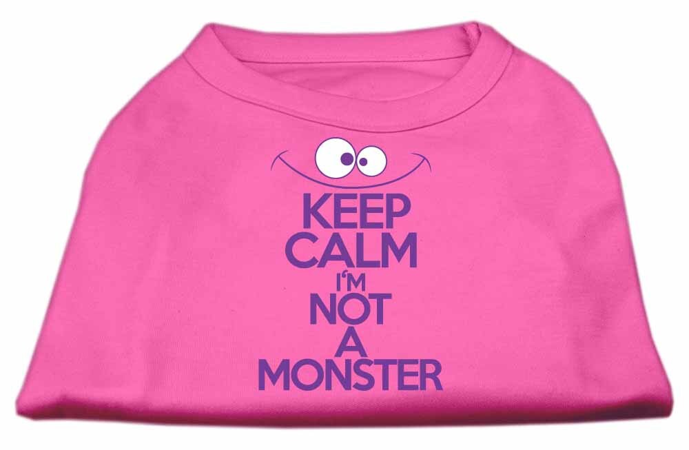 Pet Dog & Cat Shirt Screen Printed, "Keep Calm I'm Not A Monster"