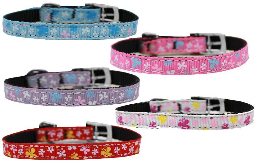 Pet Dog & Cat Nylon Collar or Leash, "Butterfly"