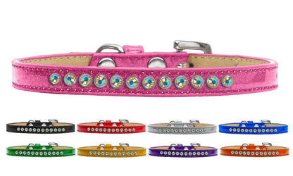 Collar para perros, cachorros y mascotas con diseño de helado, con aros de cristal Aurora Borealis