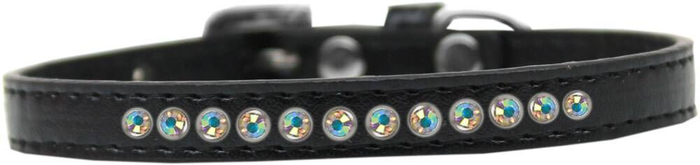 Collar de moda para perros, cachorros y mascotas, con aros de cristal Aurora Borealis