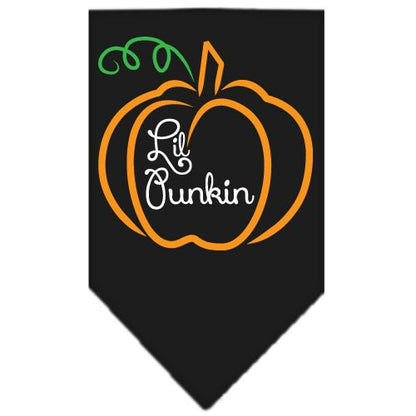 Bandana para perros y mascotas de Halloween serigrafiada con la frase "Lil Punkin"