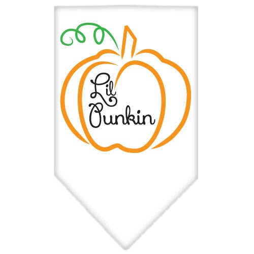 Bandana para perros y mascotas de Halloween serigrafiada con la frase "Lil Punkin"