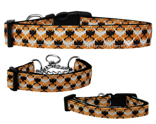 Halloween Pet Dog & Cat Nylon Collar or Leash, "Bat Argyle"