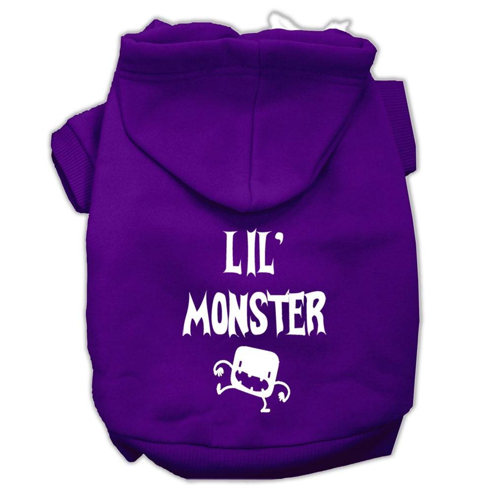 Sudadera con capucha para Halloween con estampado de mascotas, perros y gatos, "Lil Monster"